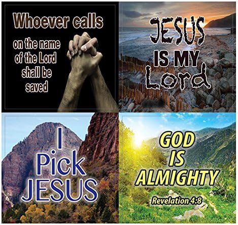 Miniatura 5 de NewEights Calcomanías de Dios Todopoderoso (5 hojas), prácticas calcomanías variadas, regalos de escuela dominical para niños y niños, planificador