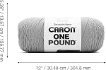 Caron One Pound Off White Yarn - 2 Pack of 454g/16oz - Acrylic - 4 Medium (Worsted) - 812 Yards - Knitting/Crochet