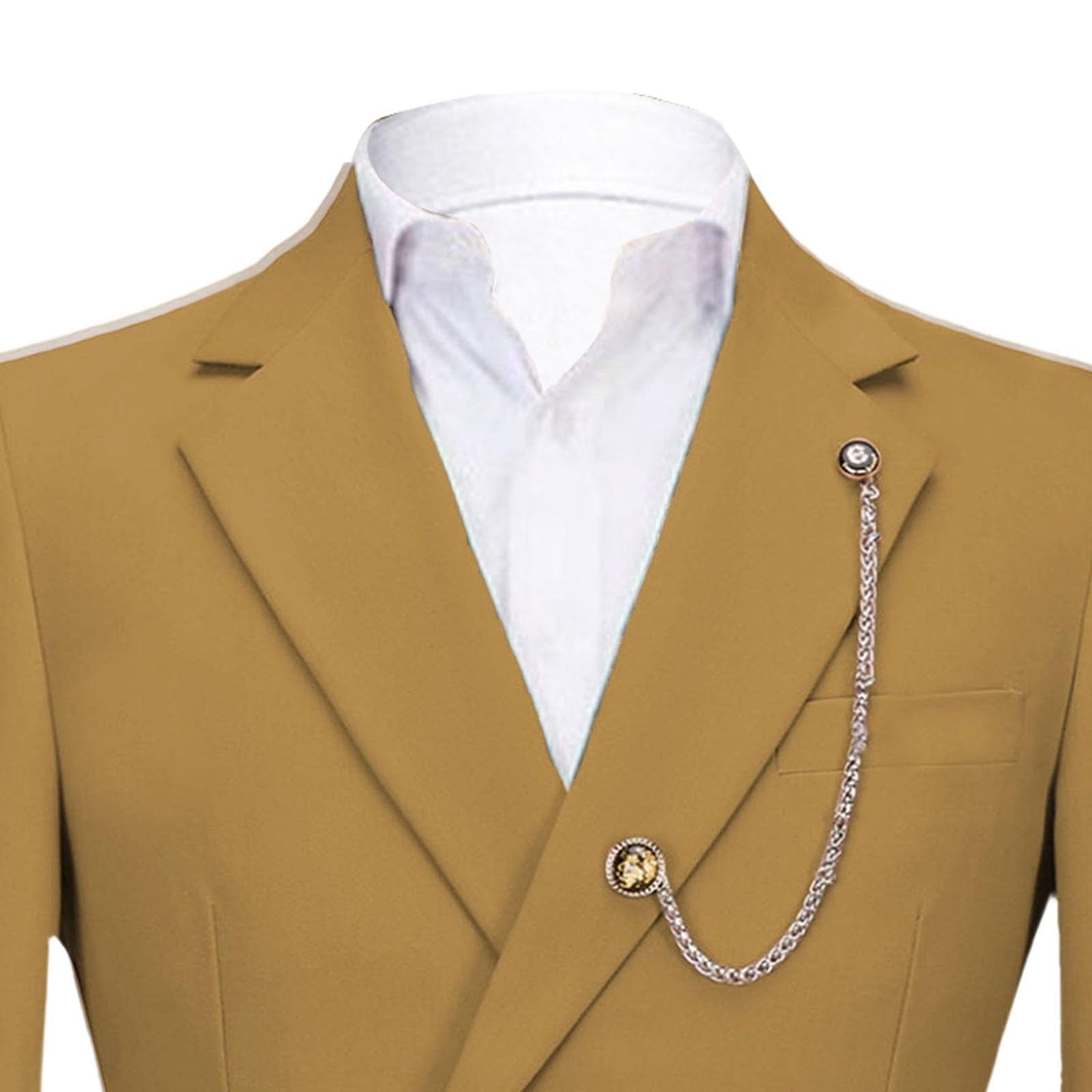 Abito da Uomo 2 Pezzi Slim Fit per Uomo Business Casual Smoking con Chiusura in Metallo per Matrimonio Ballo di fine Anno