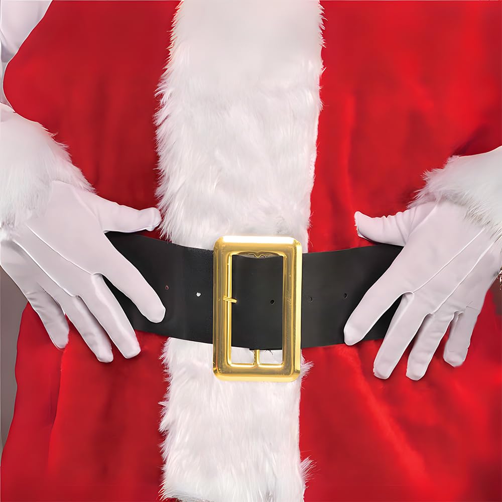Guantes De Papá Noel De Terciopelo Rojo Y Blanco, Unisex, Para Cosplay Y Fiestas Navideñas, Suaves Y Flexibles Con Diseño De Cinco Dedos