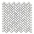 Oriental White (Eastern White) Marble Mini Herringbone Mosaic Tile, Honed - Box of 5 Sheets