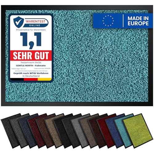 Gentle North Hochwertige Fußmatte türkis 40x60cm groß für...