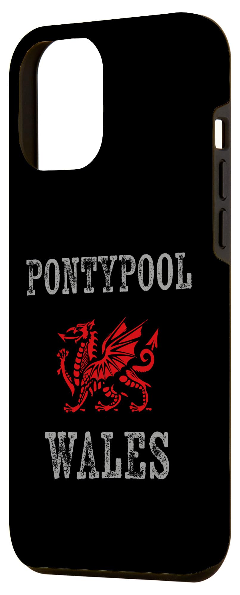 iPhone 14 Plus Pontypool Wales Welsh Dragon Flag Vintage Case - Image 2