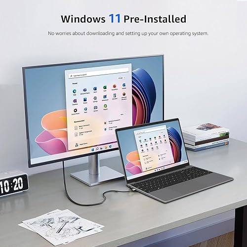 Miniatura 3 de ApoloSign Computadora portátil totalmente nueva, portátiles Windows 11 de 15.6 pulgadas con 12 GB de RAM 512 GB SSD, procesador Celeron N5095 de