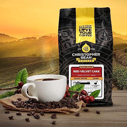 Red Velvet Cake Flavored Coffee, (Decaf Ground) 100% Arabica, No Sugar, No Fats, Made With Non-Gmo Flavorings, 12-Ounce Bag Of Decaf Ground Coffee – Christopher Bean Coffee #TOP5
