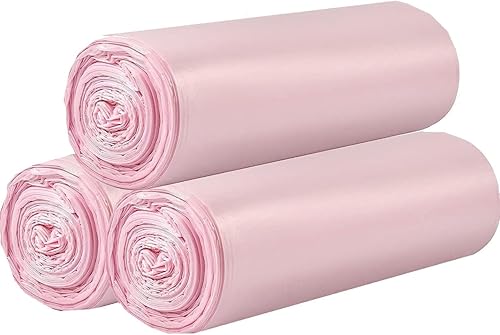 3 rollos de bolsas de basura pequeñas 60 unidades duraderas de 4 galones bolsas de basura pequeñas para el hogar, oficina, cocina, baño,