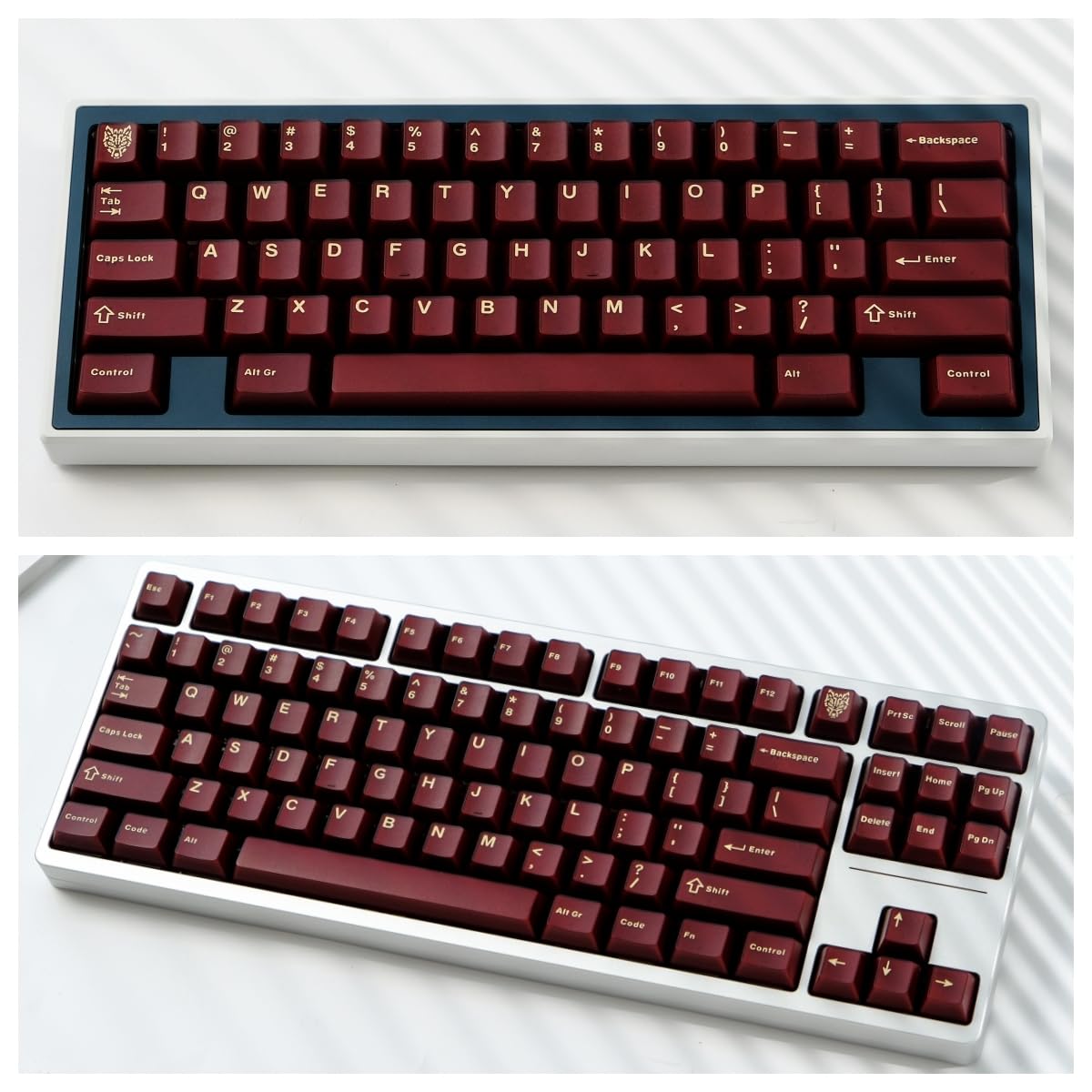 Ensemble de Touches personnalisées ABS 114 Touches, Touches à Double tir, adaptées au Clavier de Jeu mécanique Cherry MX, sans Zone Pad