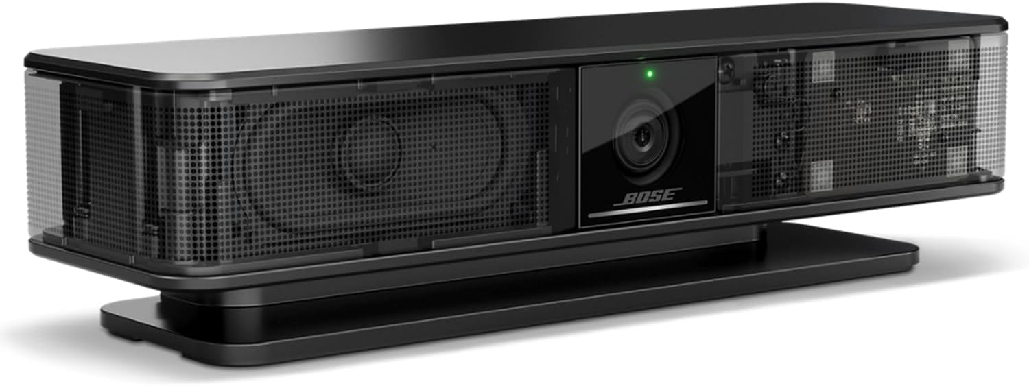 Bose Videobar VB-S Système de Visioconférence USB Tout-en-Un avec Qualité Audio Professionnelle Bose, Caméra 4K Ultra-Haute Définition et Placement Flexible | 230V | Version EU