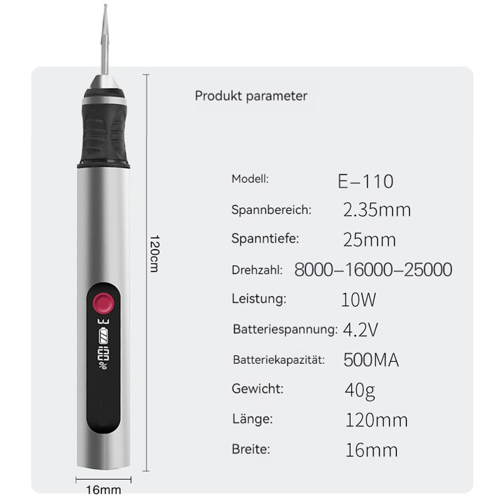 Gravierstift PRO, Inklusive 30 Bits und 16 Schablone, Kabelloser Tragbarer Gravierstift, Gravieren Sie über 50 Oberflächen, Engraving Pen, Anfängerfreundlich, Wiederaufladbar (GREEN)