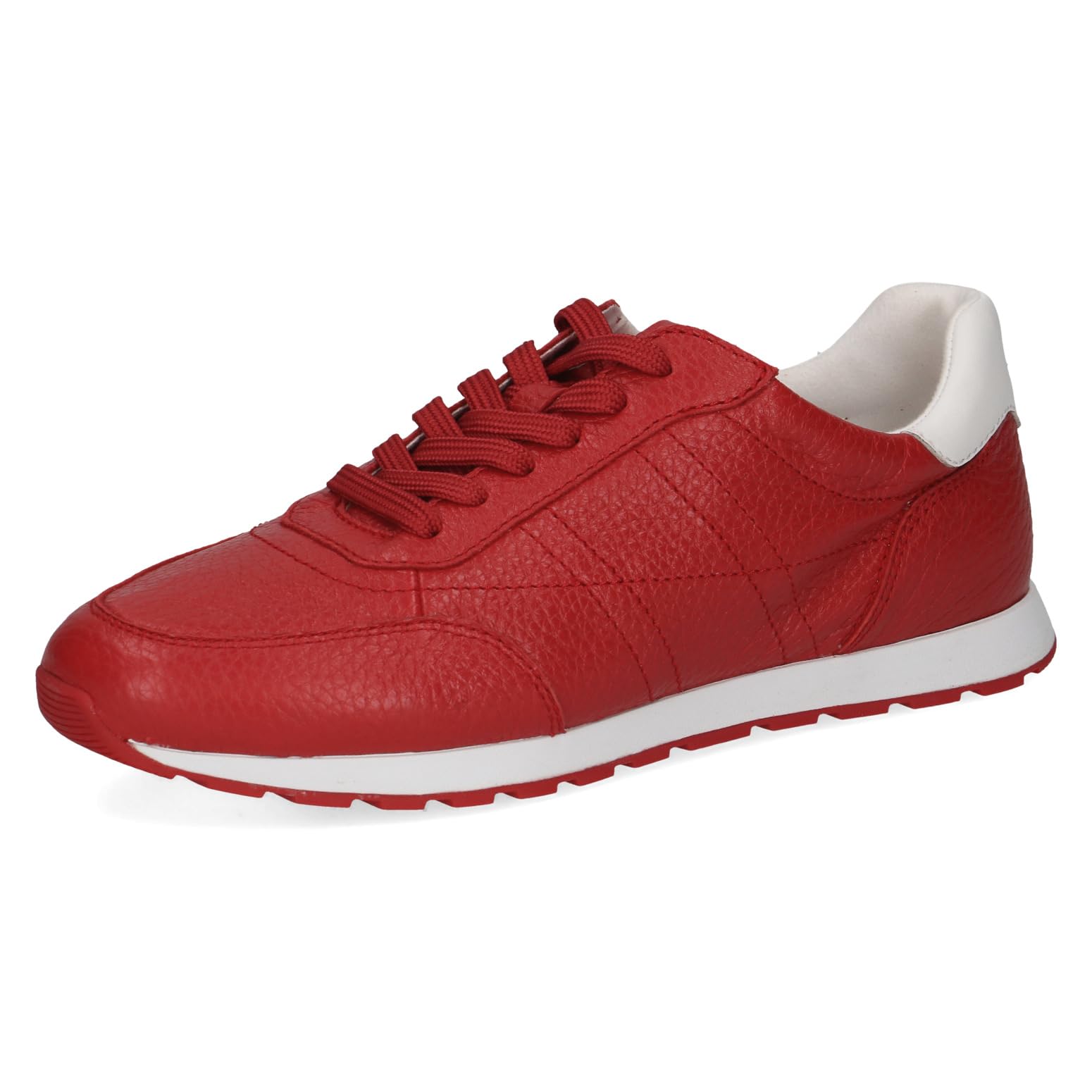 CAPRICE Women's Leather Sneakers, Red (RED Comb), 7.5 UK