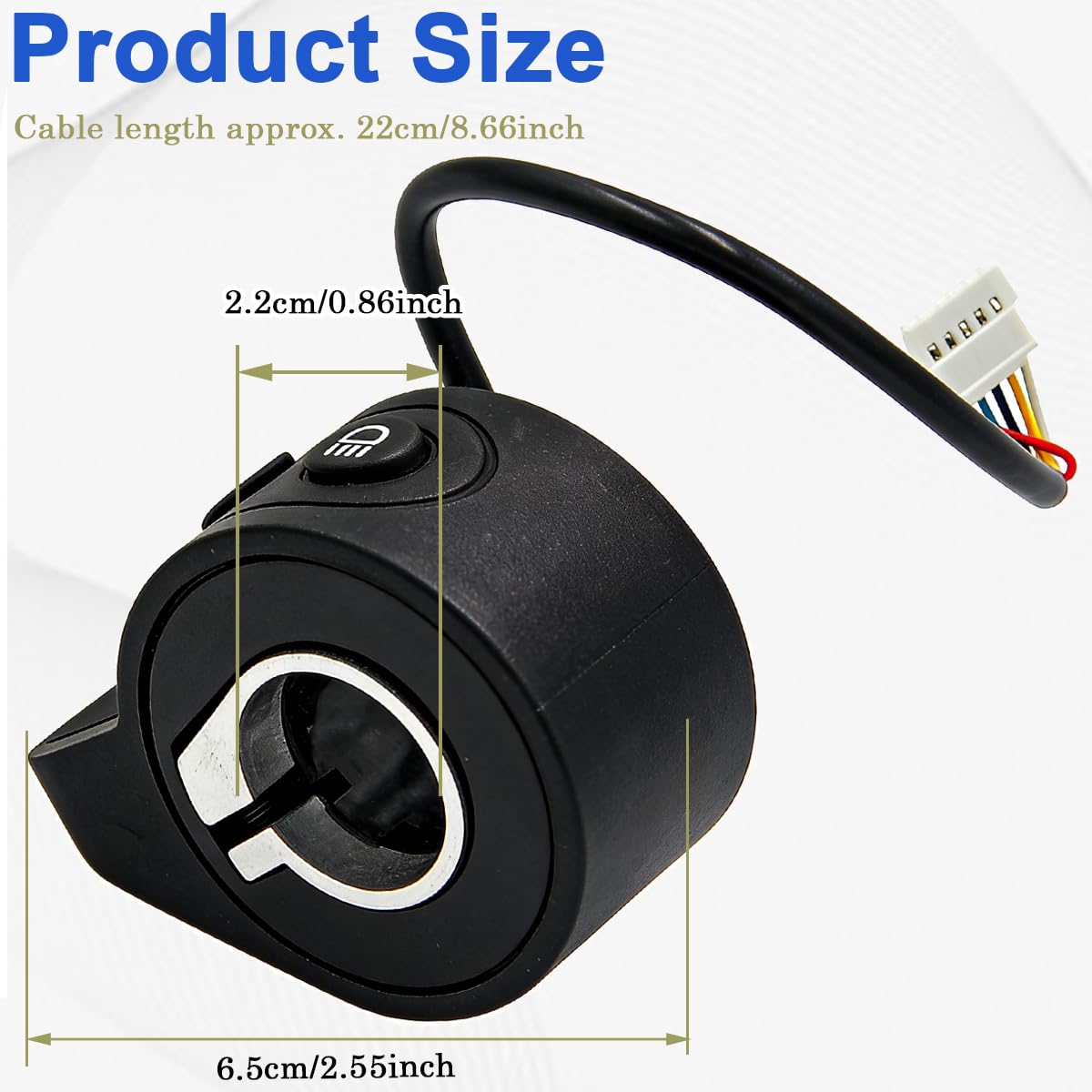 Acelerador eléctrico para scooter Tumb para Ducati Scrambler Pro 2 para Shazzy X6 X7 X8 para Cecotec Bongo D30XL Piezas de repuesto Acelerador con botón pulsador 5V