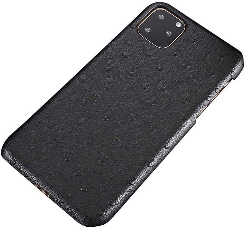 Coque arrière de protection iPhone 11 cuir noir antichoc
