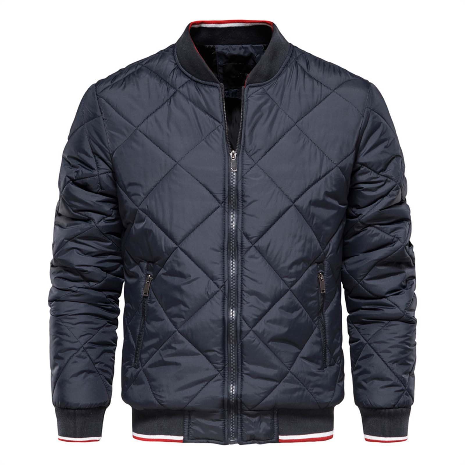 Giacca Sportiva Uomo Buoni Amazon Giubbotto Riscaldato Moto Giacca da Uomo in Similpelle Ecologica Invernale con Collo Alto di Transizione Matelassee Moto Pilota Zippato Cerniera Casual Giacca