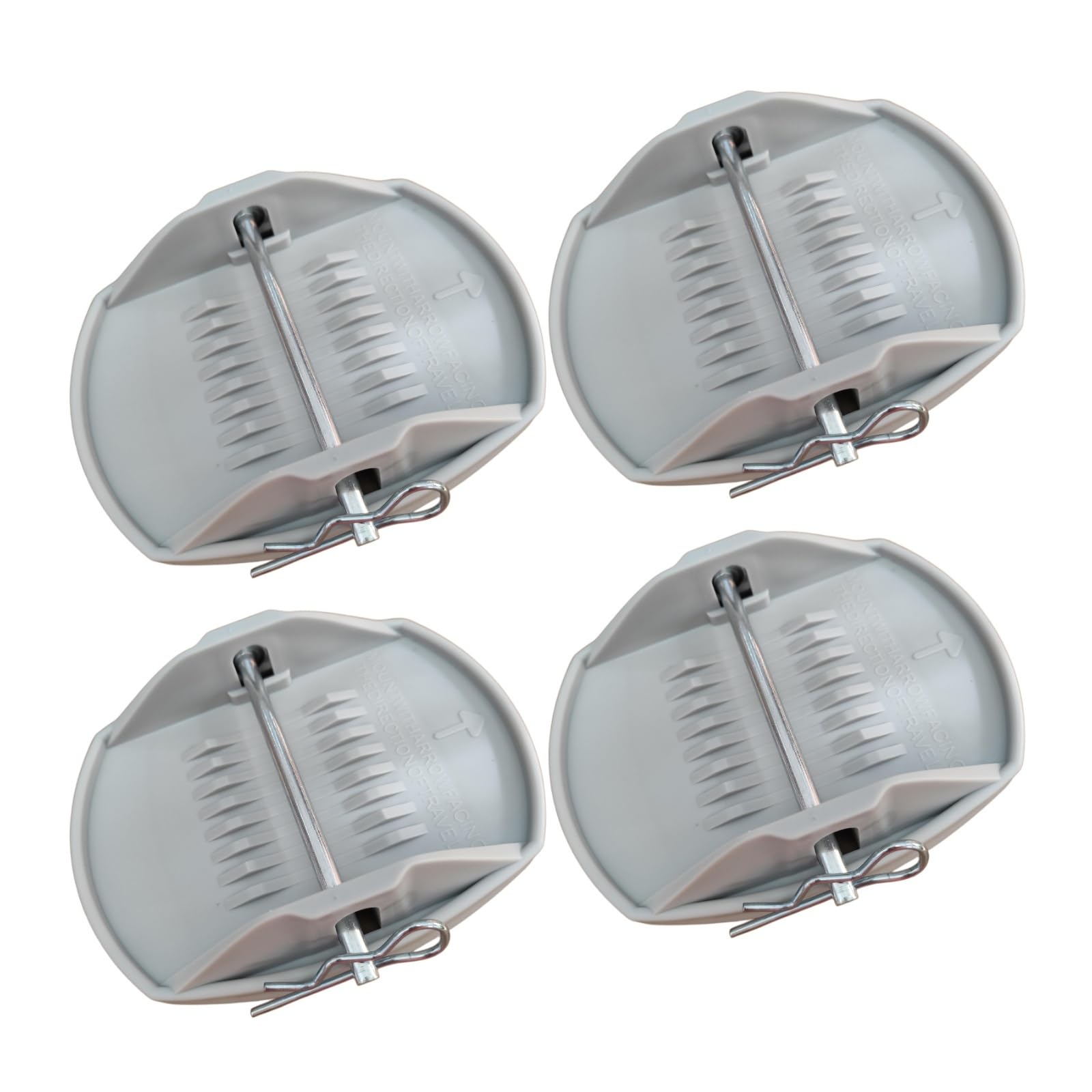 4 Pezzi Piastra Antiaffondamento Anti-Affondamento Piastra con Perno di Bloccaggio Stabile Accessori Veicolo Ricreativo per Campeggiatori, Set Da 4 Pezzi Grigio