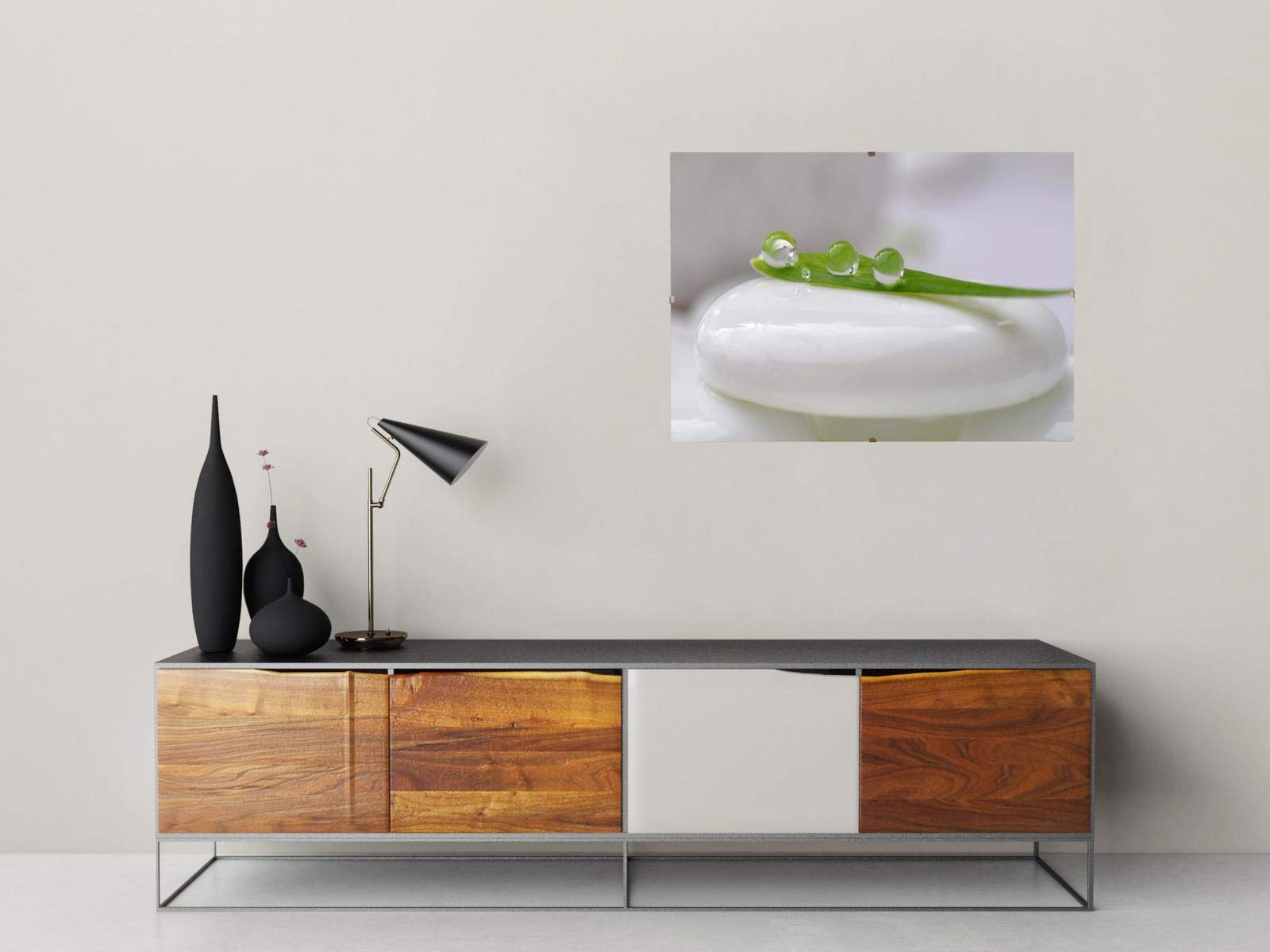 Online-GalleryKing - Bestellless fotolijst clipframe fotodrager 60 x 90 cm frameloze fotohouder randloos van antireflecterend glas en MDF-achterwand voor portret, foto, poster, oorkonde enz