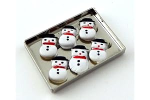 Heartwarming Christmas Dollhouse Miniature Cookies on Sheet Snowman Petite Accessories