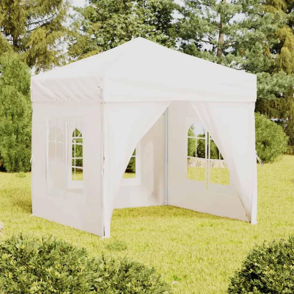Carpa plegable para fiestas, 2 x 2 m, con paredes laterales, color