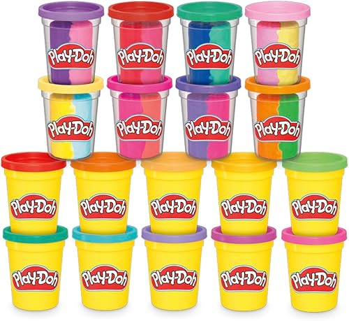 Miniatura 2 de Play-Doh Paquete de 22 colores variados, colores surtidos a granel, latas compuestas de modelado de 2 y 4 onzas, manualidades para niños, juguetes