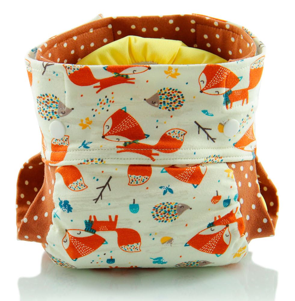 CULLA DI TEBY Kit 6 cambi Pannolini Lavabili Made in Italy (Forest Friend, M)