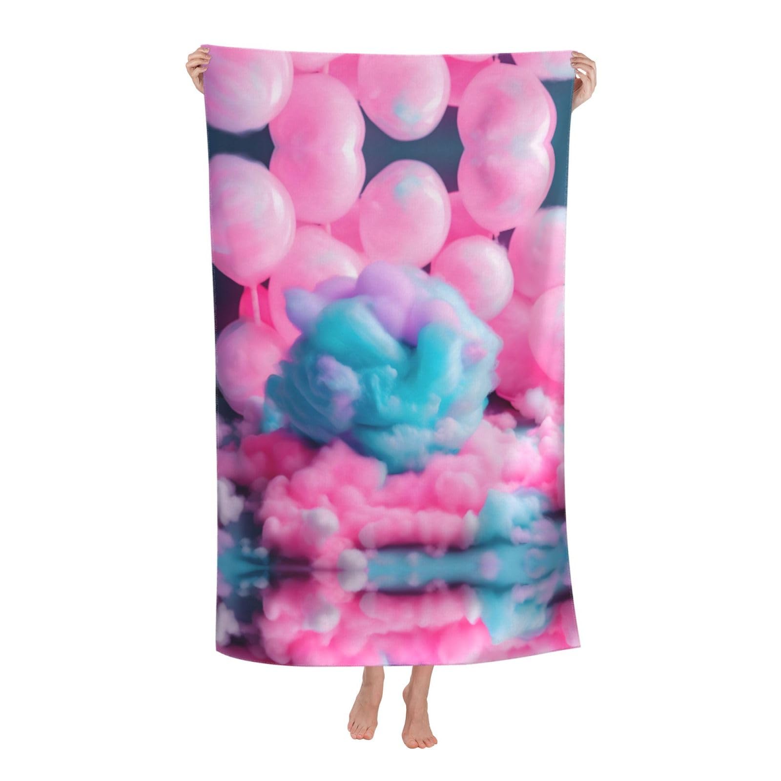 Amazon｜PULaif ピンクコットンキャンディ極細繊維吸収バスタオル(32