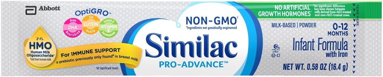 Similac Pro-Advance®* Infant Formula with Iron, with 2’-FL HMO for Immune Support, Non-GMO, Baby Formula Powder, 16 - 0.58 Oz (Pack Of 4)