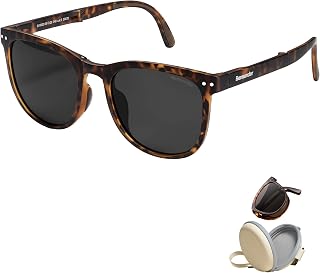 Folding Sunglasses for Men Women - Acetate Frame Polarized UV400 Protection