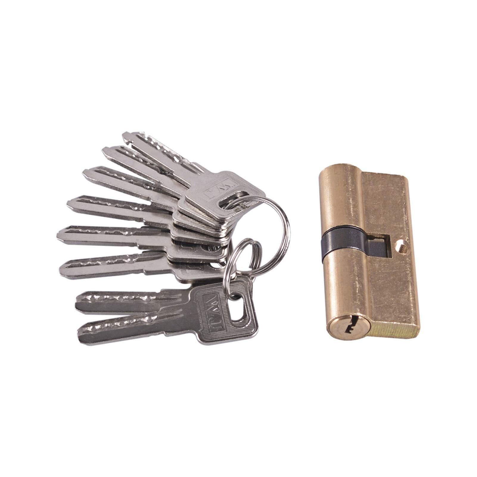 Wangshaowei One Color Barrel Lock Door Barrel Lock 70Mm With 8 Keys Thumb Turn Profile Cylinder Brass