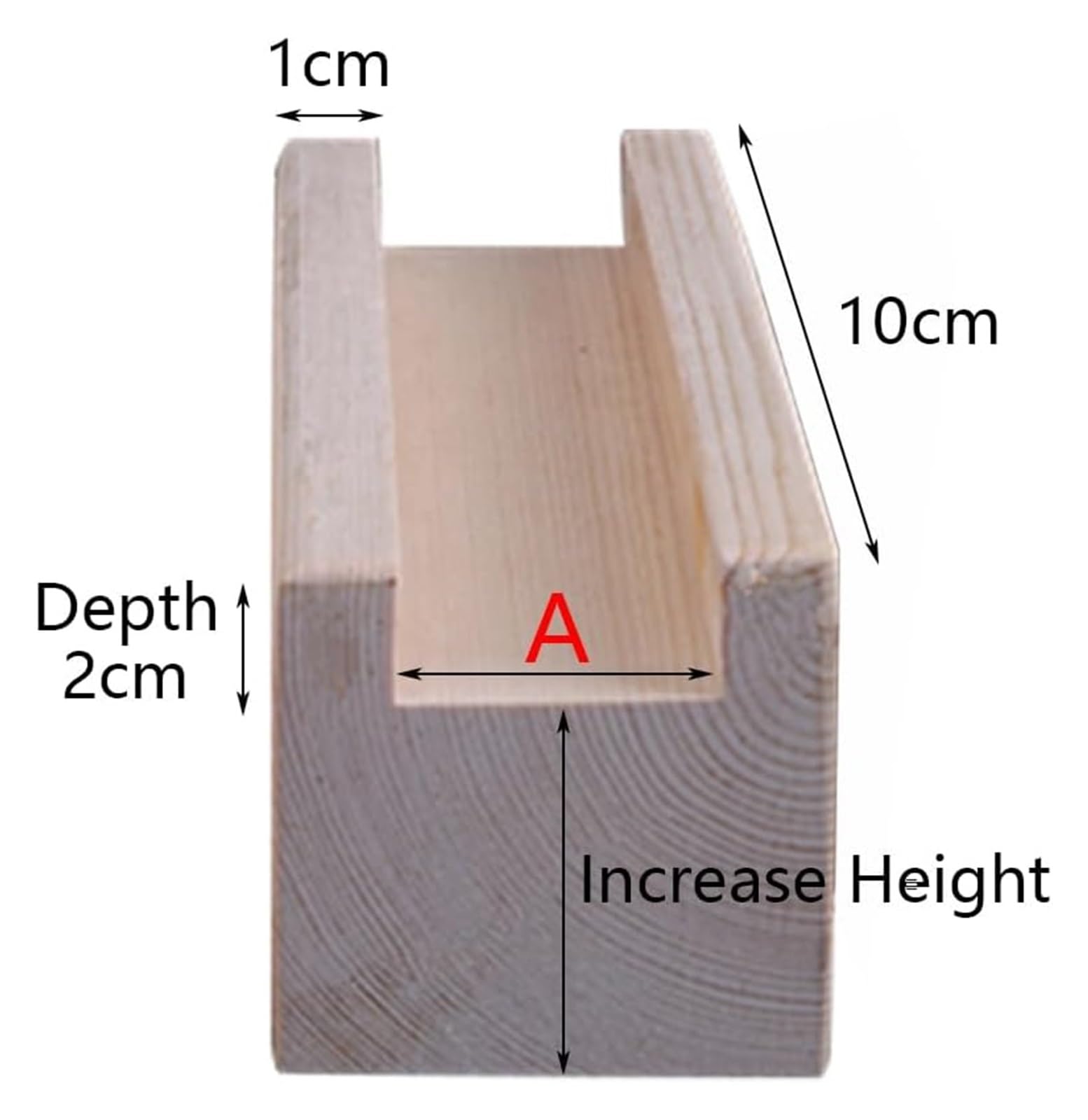 Podnośniki do łóżek drewnianych, Podstawki meblowe, 4 sztuki. Zwiększenie wysokości o 3–10 cm(A 3.5cmIncrease Height 10cm)