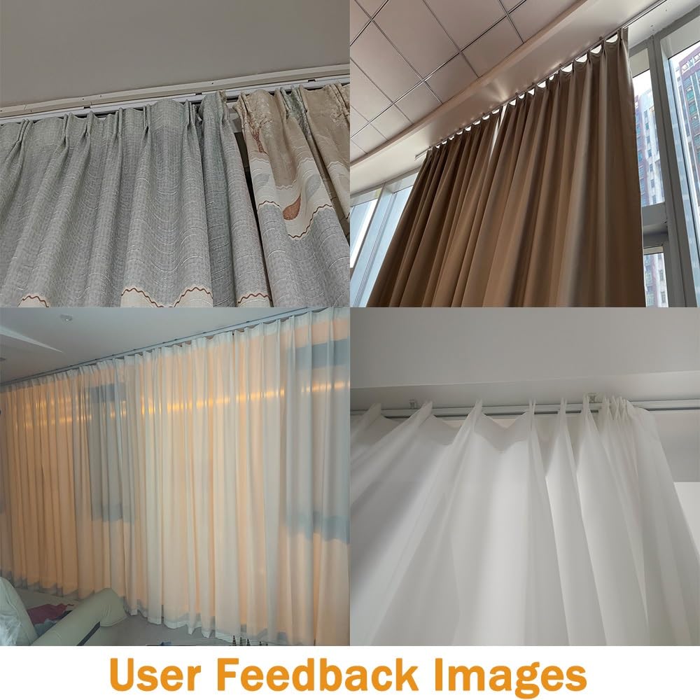Aluminiowy karnisz 200/300/400 cm, szyna montowana na suficie do Riel Corredera, idealny do dzielenia pokoju i rozwiązań zapewniających prywatność (300 cm)