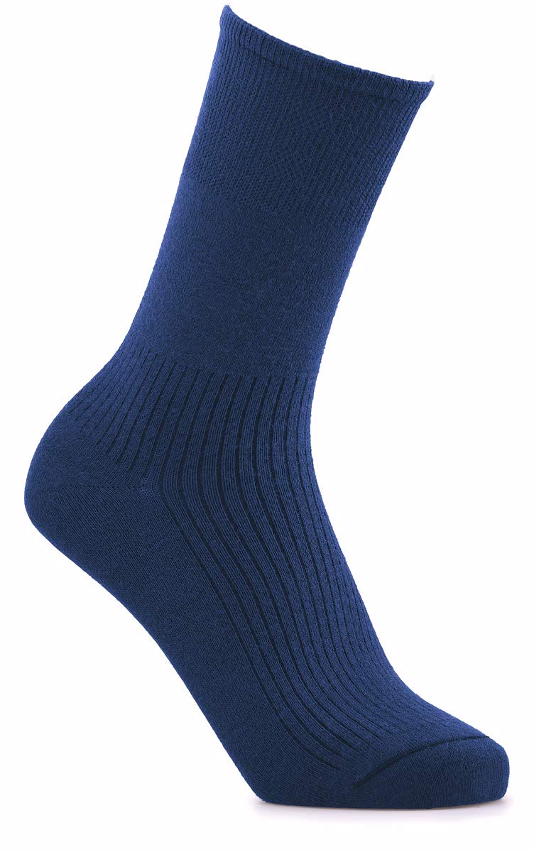 Cosyfeet Women's Blue Luxury Bamboo Seam‑Free Socks - L