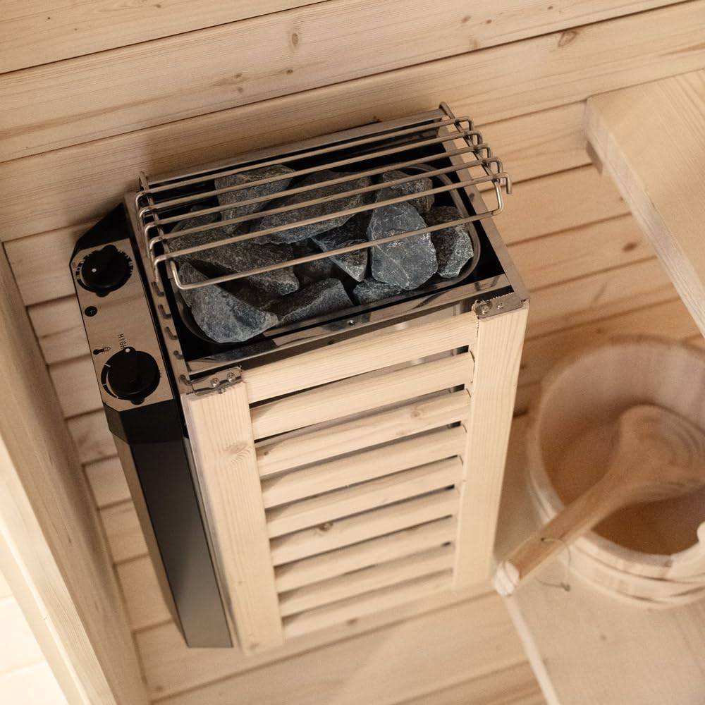 Home Deluxe Sauna extérieur Cube S 194x120 cm épicéa poêle inclus pour 2 personnes