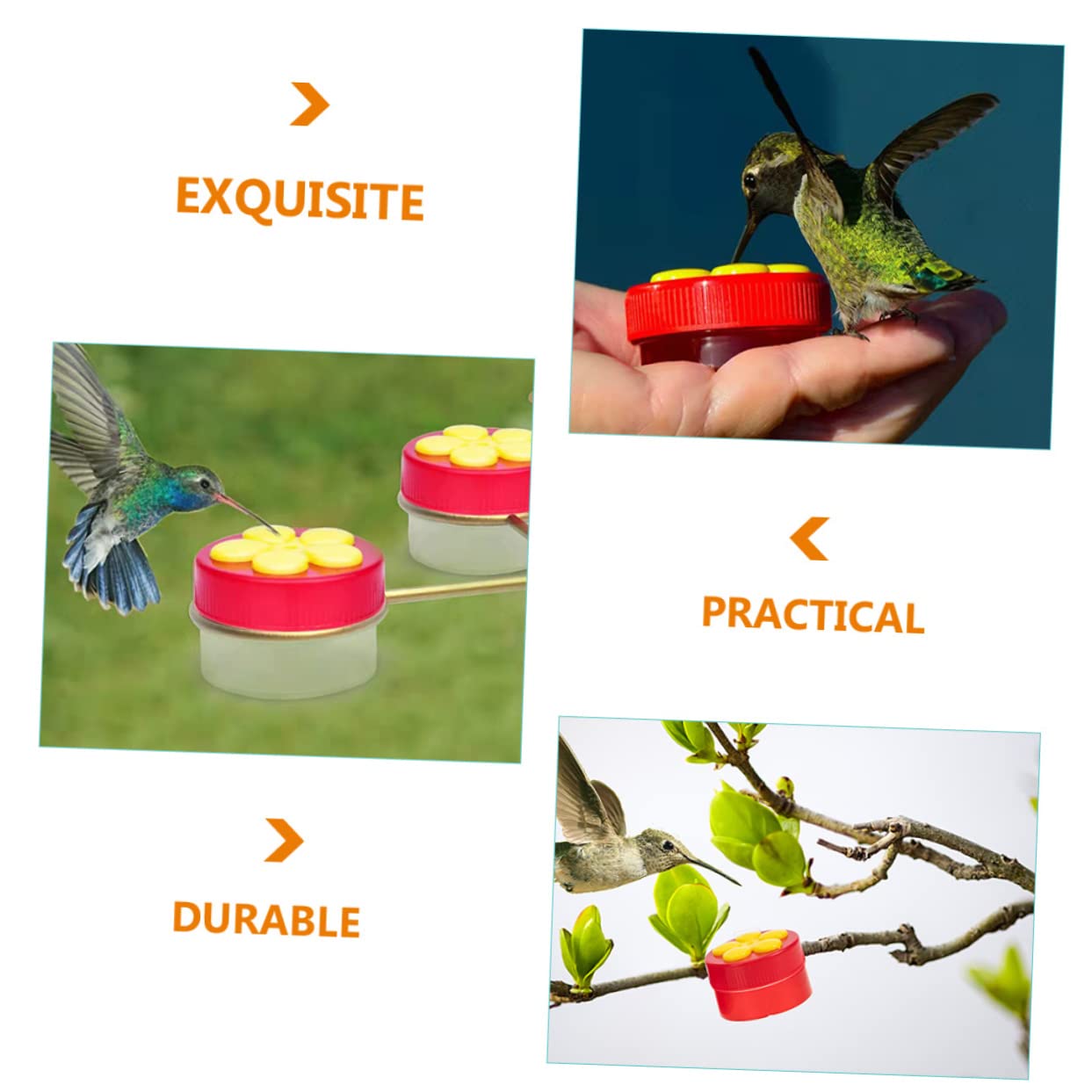 Sosoport 15pezzi Mangiatoia Per Colibrì Da Accessori Decorativi Per Abbeveraggio Giardino Facile Da Pulire e Installare Design Creativo Per Attirare Uccelli