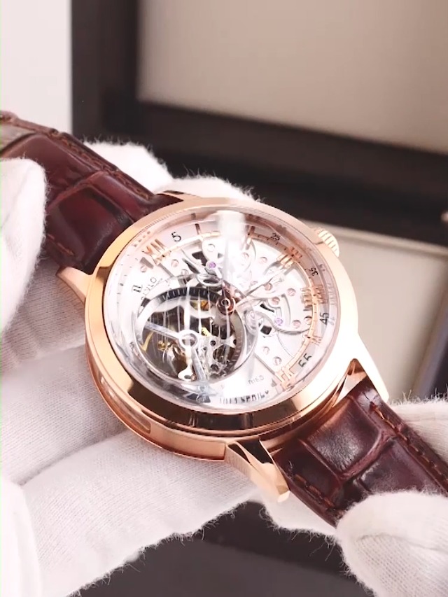 Amazon.com: OBLVLO Luxury Rose Gold Watches Men's Skeleton Dial