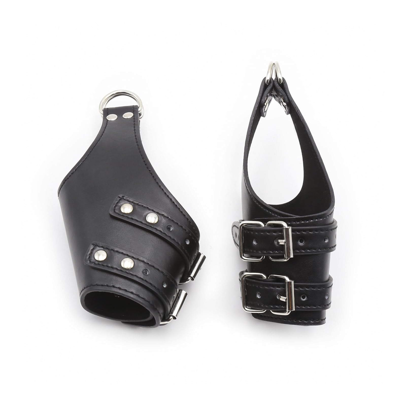 Bondage Cuffs, BDSM Wrist Cuffs Handcuffs Bondage Gear &amp; Accessories Leather Restraint for Bed Restraints Adjustable Handcuff Straps SM Tools Fetish Erotic Slave Kinky Sex Things for Couples Women Men