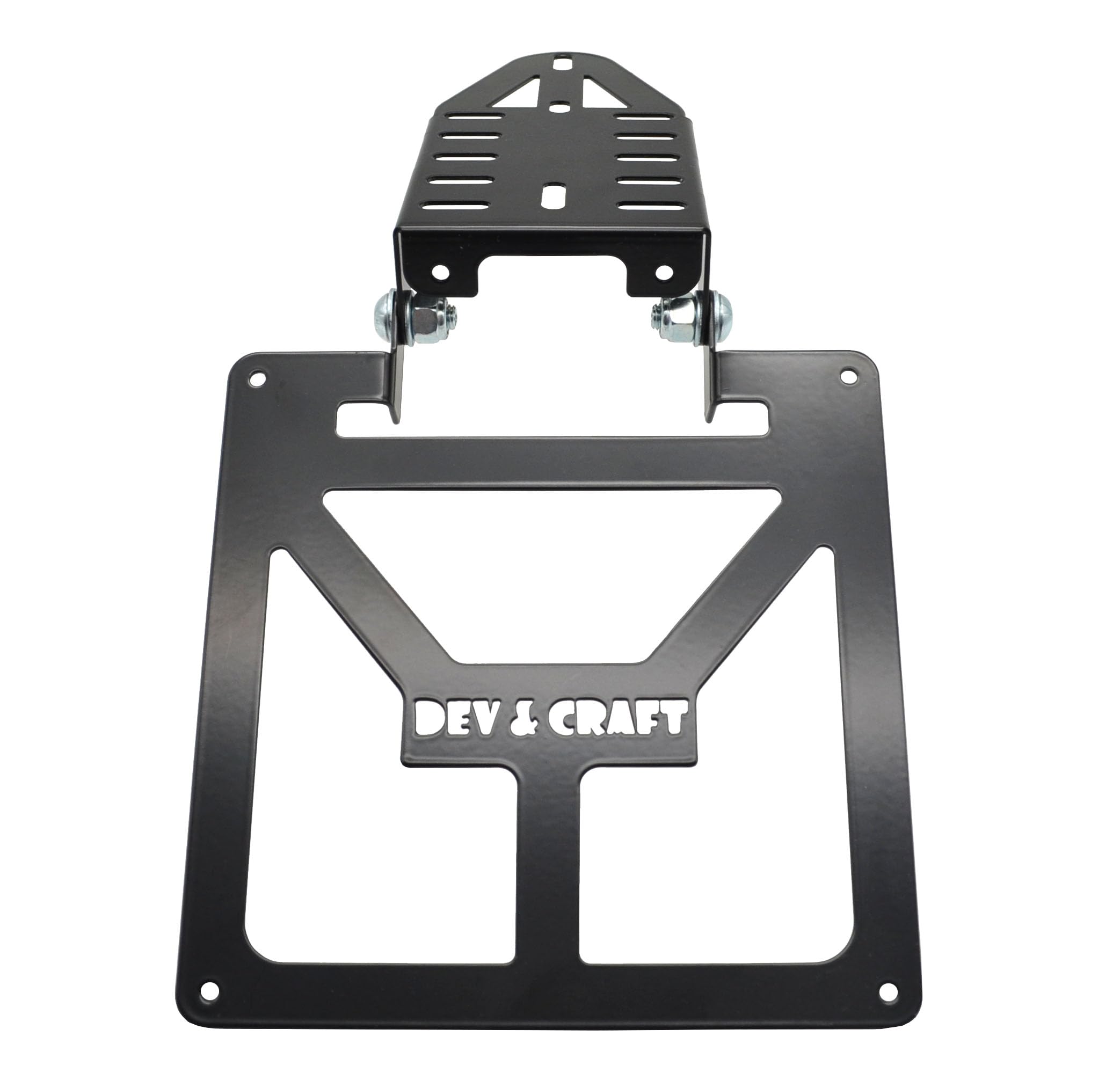 Portatarga Pieghevole Universale per Codino Stretto NERO CC 125 300 450 Motard Enduro Moto