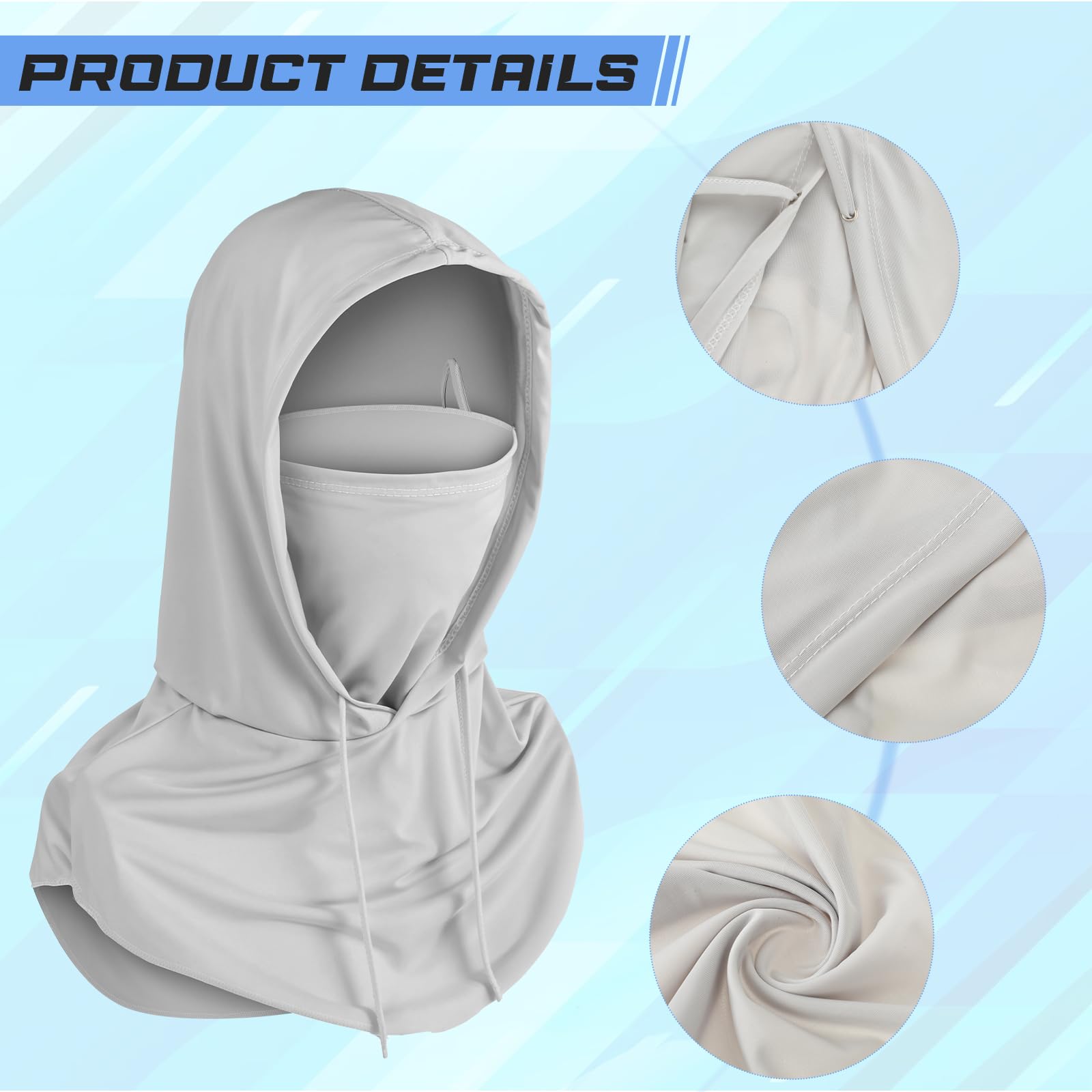 Paquete de 2 máscaras faciales con protección solar UV, pasamontañas refrescantes, máscara de motocicleta para hombres y mujeres, actividades al aire libre, motocicleta, ciclismo, pesca