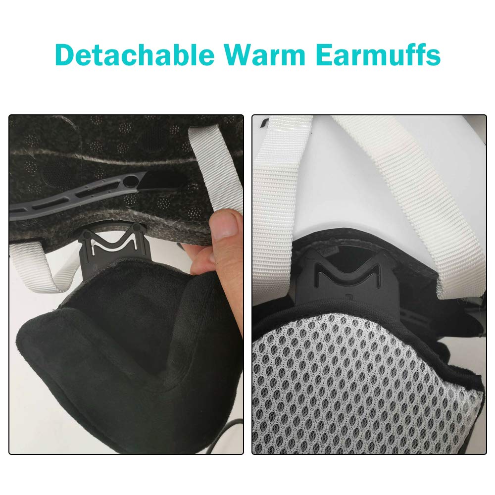 Lixada Casco de Esquí con Orejeras y Gafas Casco de Esquí de Seguridad Casco de Esquí Profesional Hombres y Mujeres