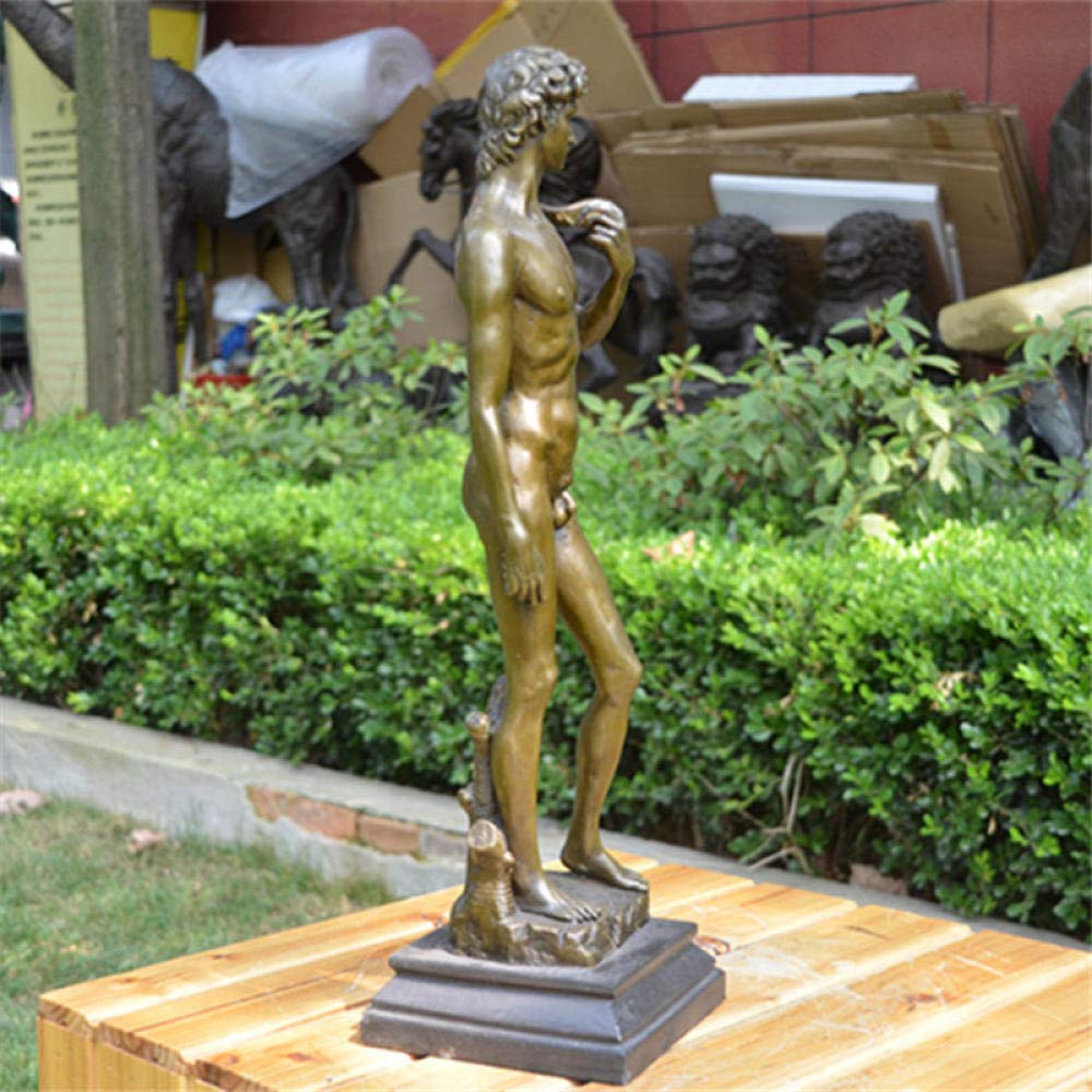 Amazon.co.jp: 頭部彫刻 胸像 ヨーロッパブロンズ ダビデ像 全身肖像