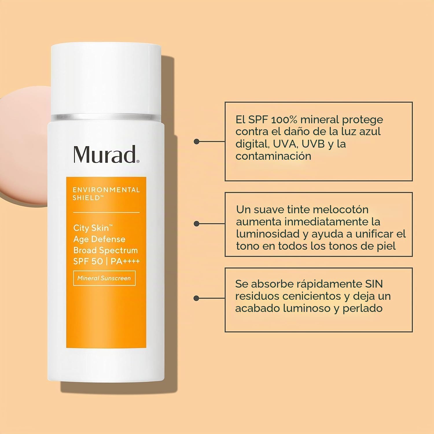 Murad Compatible - City Skin Age Defense Sunscreen SPF 50 I PA++++ 50ML