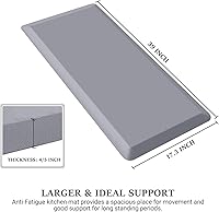 Vista 1 de WISELIFE Tapete de cocina antifatiga, tapete de cocina de 4/5 pulgadas, antideslizante, impermeable, resistente, ergonómico, cómodo, duradero