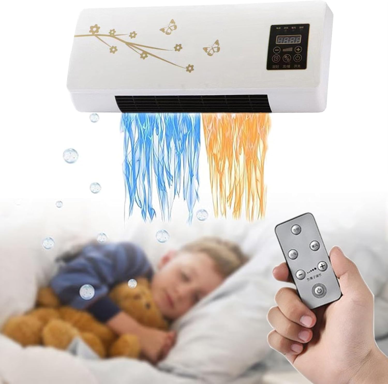 Calefactor Eléctrico Portátil 2000W Convector con Control Remoto