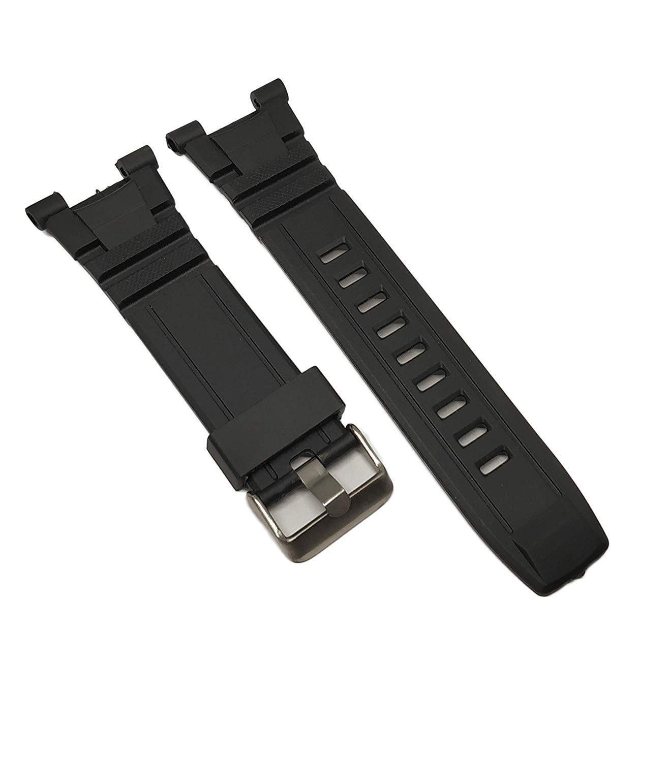 EwatchAccessories Black PU Rubber Watch Band Strap (B08CC6D8QH) Amazon Price History, Amazon Price Tracker