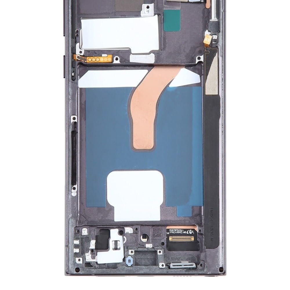 It'Go OLED HD (6.67 Inch) Display per Samsung S22 Ultra 5G S908 con impronte digitali LCD di ricambio touch screen con strumento nero con cornice di alta qualità