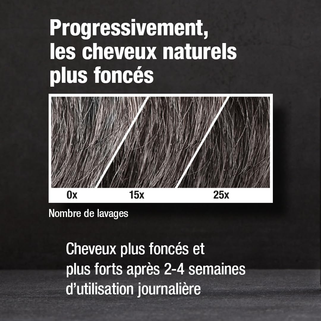 Alpecin Grey Attack Shampooing colorant à la caféine 2x200 ml | Effet colorant contrôlé progressivement | Pour des cheveux moins gris chez les hommes | Prévient la chute des cheveux