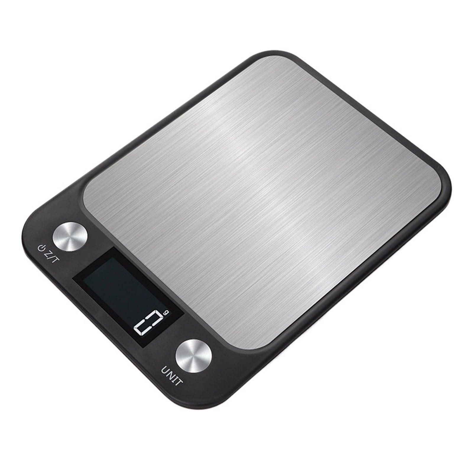 HPTHLY Kitchen Scale 15Kg/1g Weighing Food Coffee Balance Smart Electronic Digital Scales Stainless Steel Design for Cooking and Baking (Black-5Kg)