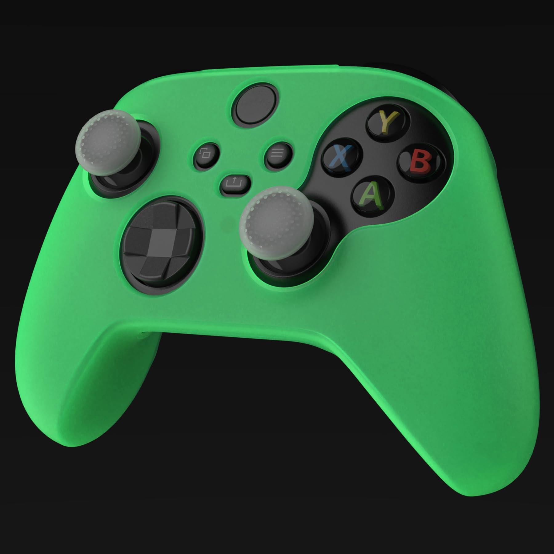 PlayVital Silikon Hülle für Xbox Series X & S Controller,Case Anti-Rutsche Schutzhülle Hülle Griffe Skin Weiches Gummi Grips für Xbox Series X & S Controller(Glühen im Dunkeln-Grün) - 3