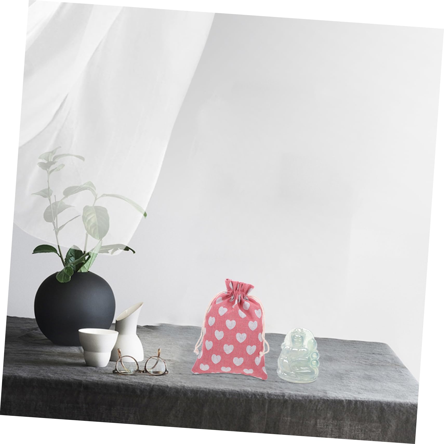 Pochettes à Bijoux 50 Pièces en Tissu Rose Fermeture à Cordon