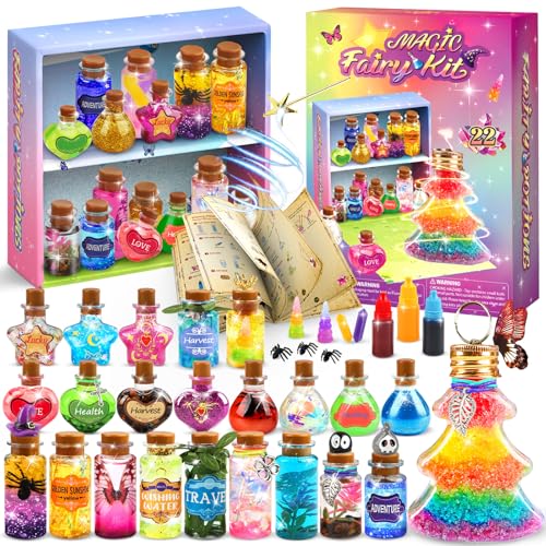 Easter Potion Magic Kit for Kids, 22 Magic Fairy Arts and Crafts Kit Potion Bottles Birthday Gifts Toys for Girls 6-12 Year Old Decorations School Family Craft Activities Party Favors