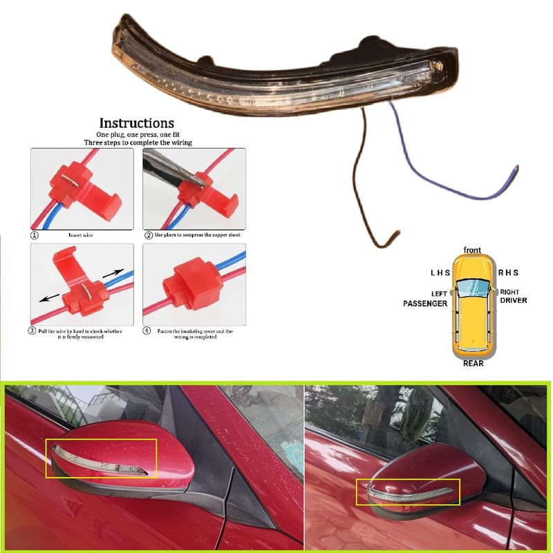 Image of Side Mirror Indicator Lamp Light for Hyundai i20 2ND GEN Active /Elite 2015-2020 Model -Yellow with Scotch Lock (I20 2ND GEN (2015-2019) ELITE /ACTIVE, RIGHT DRIVER SIDE)