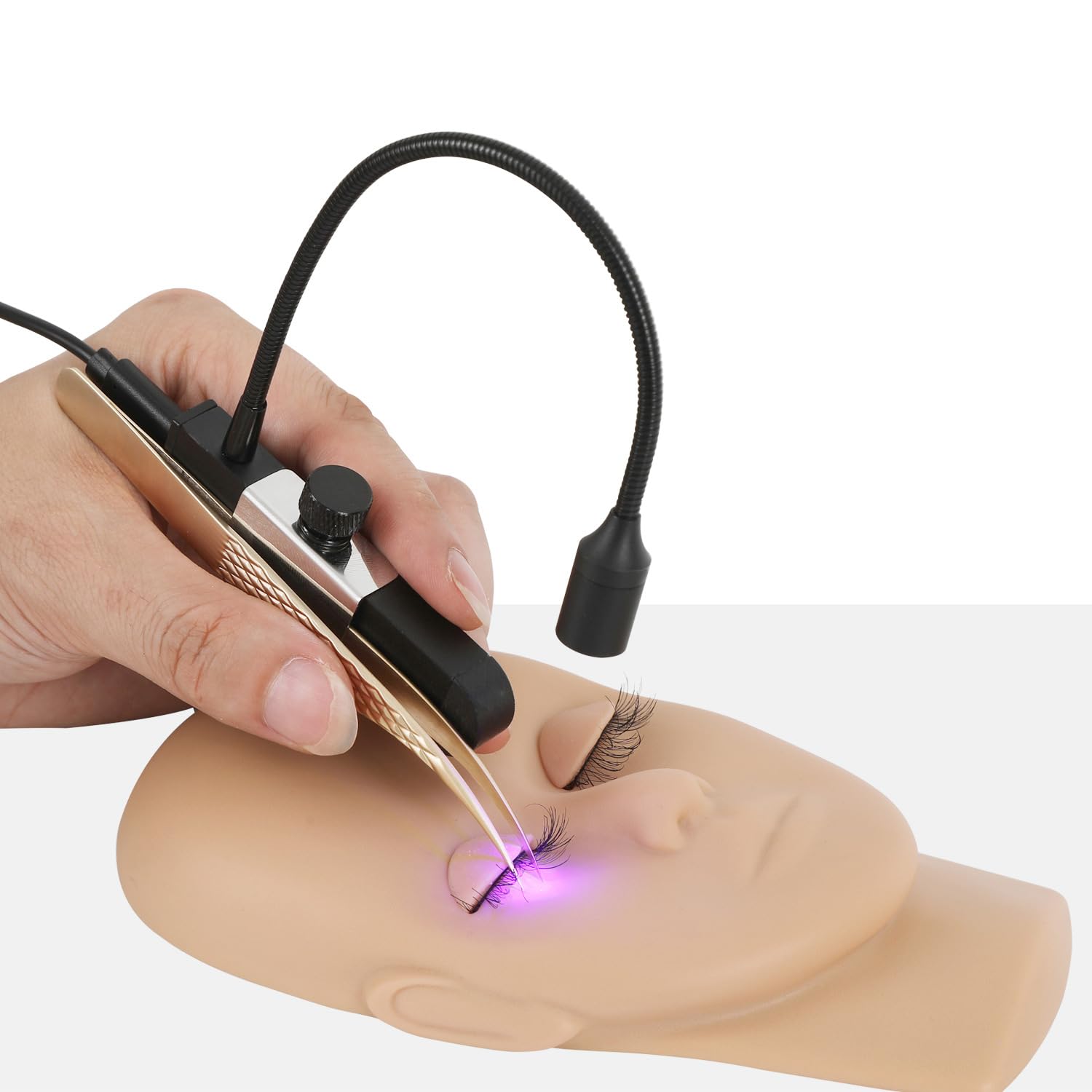 Professionelle UV-Lampe für Wimpernverlängerung, Pinzette, Wimpernlicht, Schönheitssalon-Ausrüstung (Fußpedal-Stil)